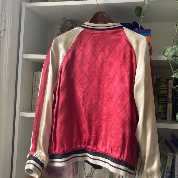 Reversible Embroidered Silk Bomber Jacket - Picture 4 of 9